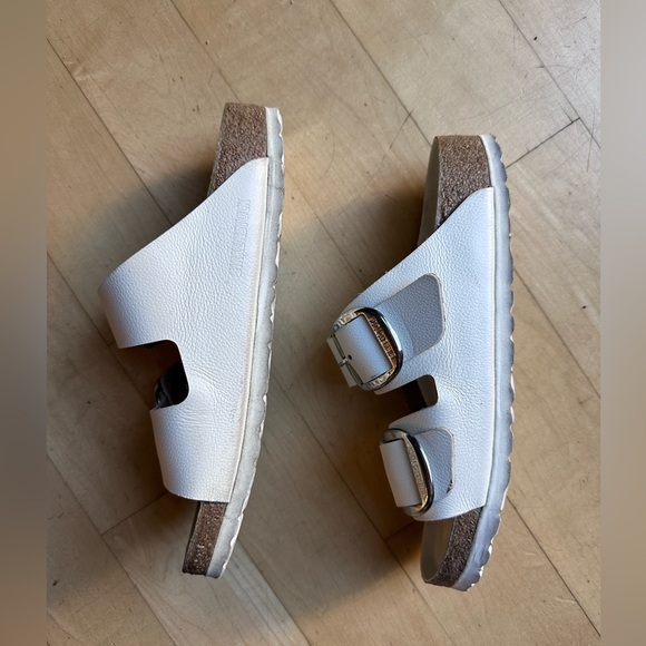 Birkenstock big buckle white leather 38 - Picture 3 of 8
